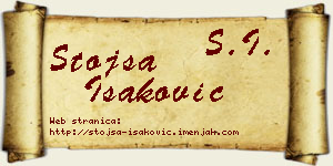 Stojša Isaković vizit kartica